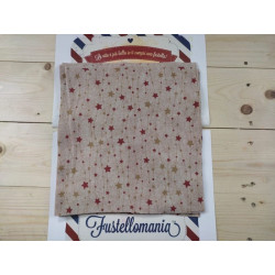 Pannolenci stampato 1mm fantasia stelle di Natale 25x25 cm