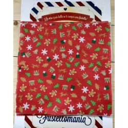 Pannolenci stampato 1mm fantasia renna albero stella di Natale 25x25 cm