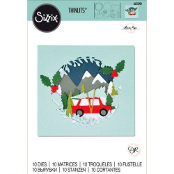 Fustella Sizzix Thinlits Winter woodland