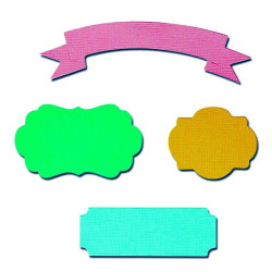 Fustella Sizzix Thinlits Banners & labels