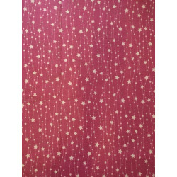 Pannolenci stampato 1mm fantasia stelle sfondo rosso 45x50 cm