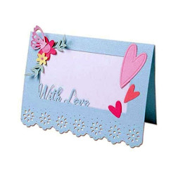 Fustella Sizzix Thinlits This Lace Card Base Set by Olivia Rose