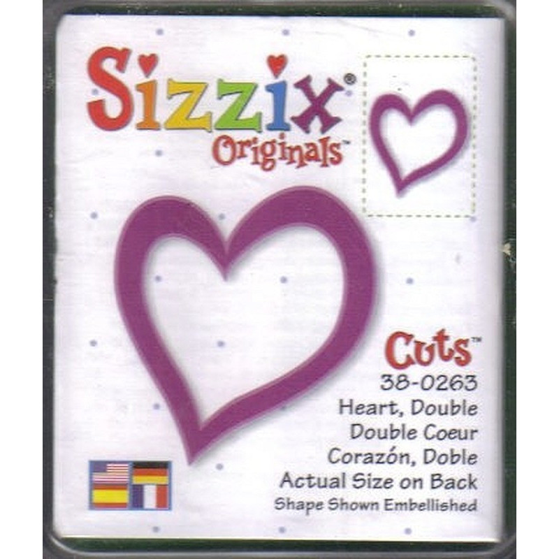 Fustella Sizzix Originals Green Cuore doppio