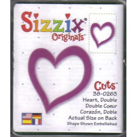 Fustella Sizzix Originals Green Cuore doppio