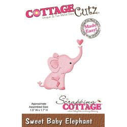 Fustella metallica Cottage Cutz Baby elephant mini