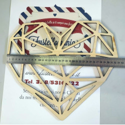 Cuore diamond in legno