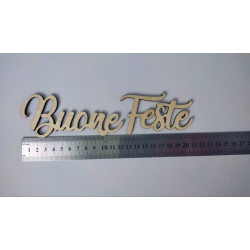 Scritta in legno Buone feste 21 cm