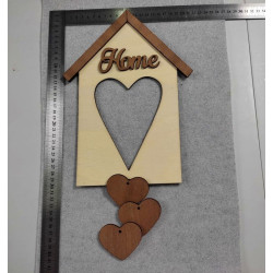 Casetta in legno Home con cuore