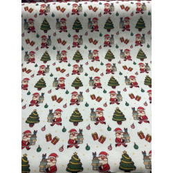 Pannolenci stampato 1mm Babbo Natale e albero 50x90 cm