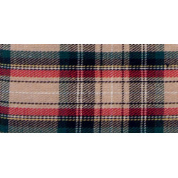 Tessuto scotland beige o rosso 45x50 cm