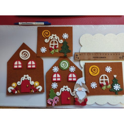 Kit di trasformazione Nuova casetta gnomo - gingerbread versione 2023 per fustelle A4 MG-425 e MG-572