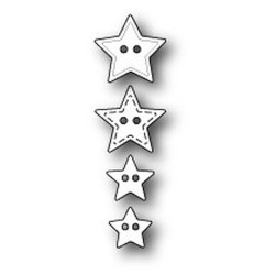 Fustella metallica PoppyStamps Super Star Buttons