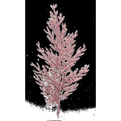 Ramo Thuja Glitter rosa chiaro 27 cm