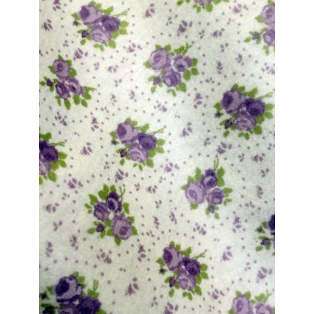 Pannolenci stampato 1mm Bouquet di rose viola misura a scelta