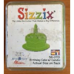 Fustella Sizzix Originals Green Torta di compleanno con candelina