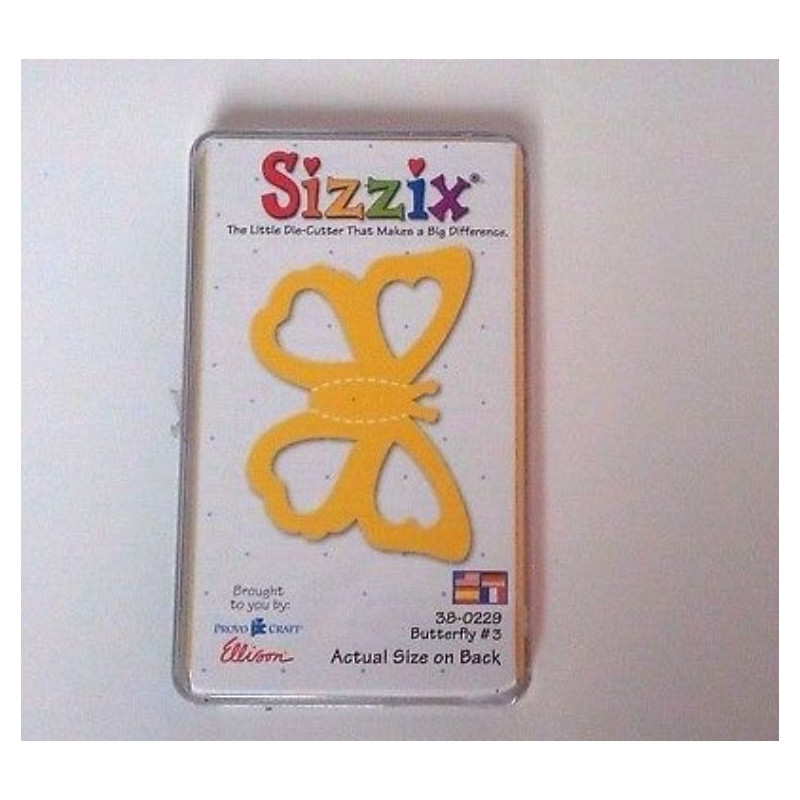 Fustella Sizzix Originals Yellow Farfalla