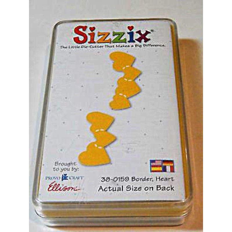 Fustella Sizzix Originals Yellow Cuori bordati