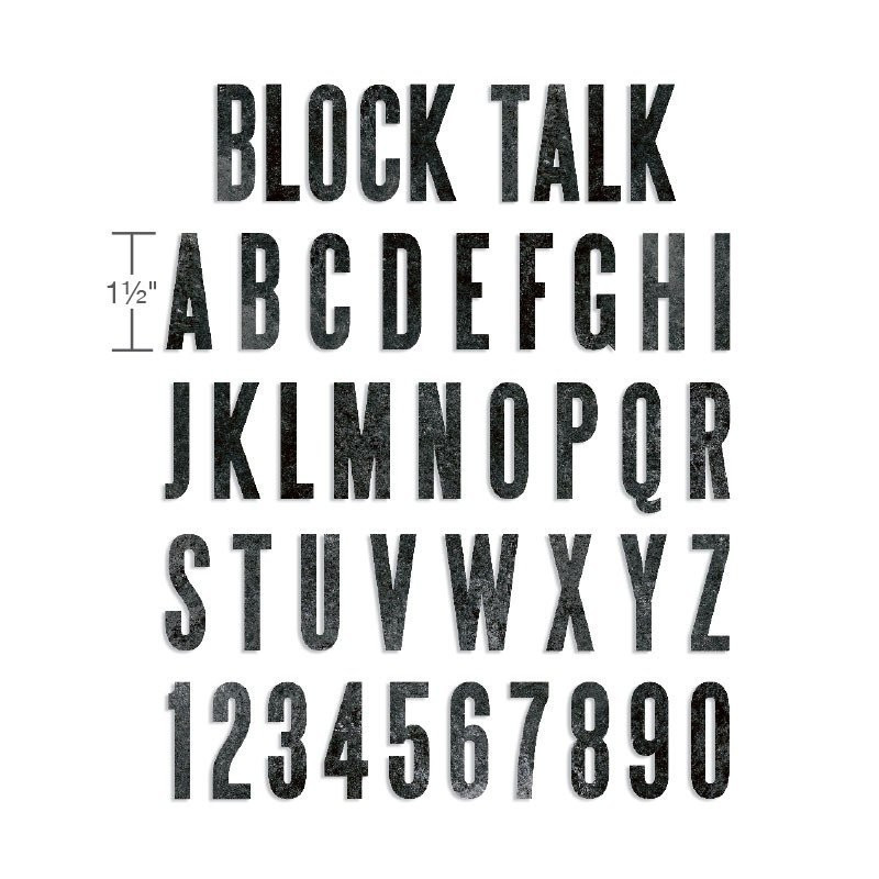 Fustella Sizzix BIGz XL Tim Holtz Alfabeto Block Talk