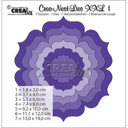 Fustella metallica Crealies Crea-nest-lies XXL Fiori smerlati