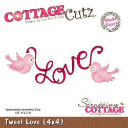 Fustella metallica Cottage Cutz Tweet Love