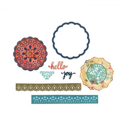 Fustella Sizzix Thinlits Hello doily