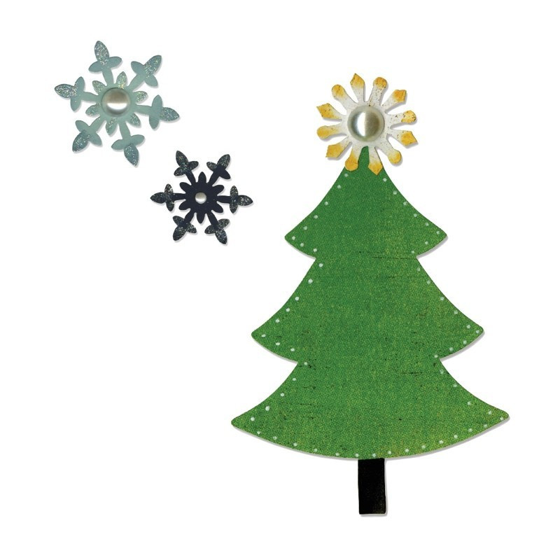 Fustella Sizzix Bigz Albero e fiocchi di neve