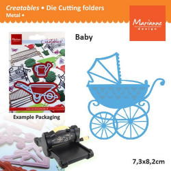 Fustella metallica Marianne Design Catables Eline Baby carriage