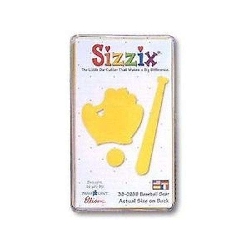 Fustella Sizzix Originals Yellow Mazza da baseball e guantone