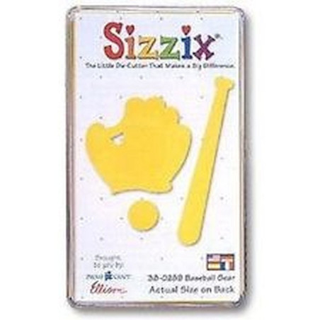 Fustella Sizzix Originals Yellow Mazza da baseball e guantone