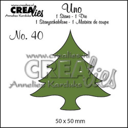 Fustella metallica Crealies Uno Albero Natale 40