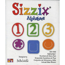 Fustella Sizzix Alphabars Alphaclips Numeri e segni