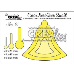 Fustella metallica Crealies Nest Lies small 3 Campana
