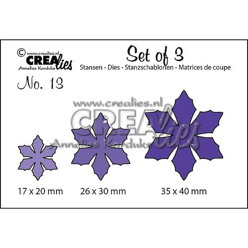 Fustella metallica Crealies Set of 3 nr 13