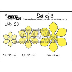 Fustella metallica Crealies Set of 3 nr 23