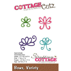 Fustella metallica Cottage Cutz Bows Variety