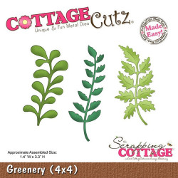 Fustella metallica Cottage Cutz Greenery Mis. ca. 3,55 x 8,38 cm.