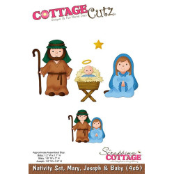 Fustella metallica Cottage Cutz Nativity Set