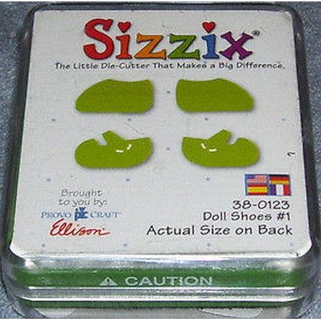 Fustella Sizzix Originals Green Doll Shoes 1