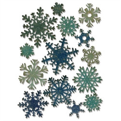 Fustella Sizzix Thinlits Tim Holtz Fiocchi di neve di carta