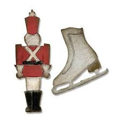 Fustella Sizzix Tim Holtz Movers & Shapers Mini Toy Soldier & Ice Skate