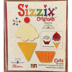 Fustella Sizzix Originals Cupcake and Ice Dream