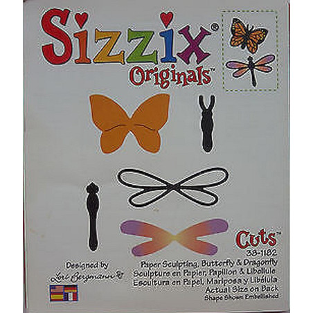 Fustella Sizzix Originals Paper Sculpting Butterfly & Dragonfly