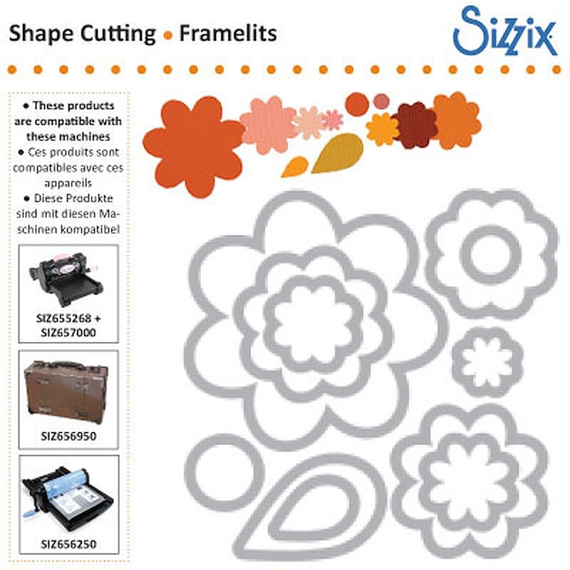 Fustella Sizzix Framelits Fiori e Foglie