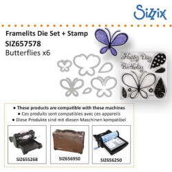 Fustella Sizzix Framelits Farfalle