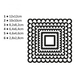 Fustella metallica Quadrati smerlati
