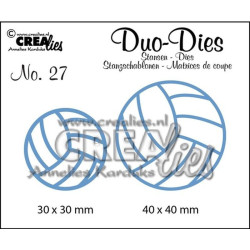 Fustella metallica Crealies Duo dies Volleyballs 27