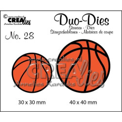 Fustella metallica Crealies Duo dies Basketballs 28