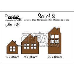 Fustella metallica Crealies Set of 3 nr 38