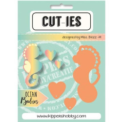 Fustella metallica CUT-IES Ocean Babies Seahorse Hearts