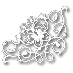 Fustella metallica Tutti Designs Flourish Butterfly Corner